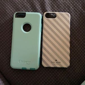 Two used 6plus iPhone case- otter box & Kate spade